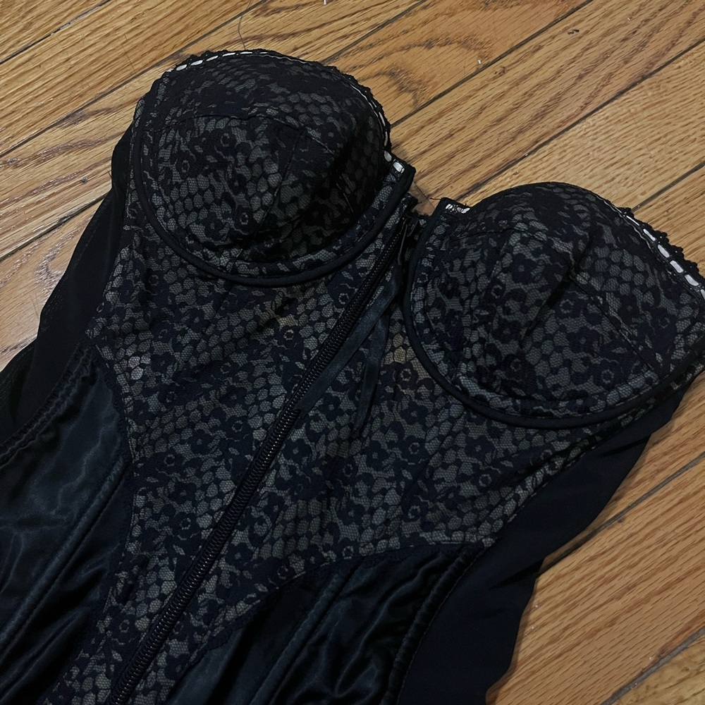 Lady Marlene Black Backless Corset top.